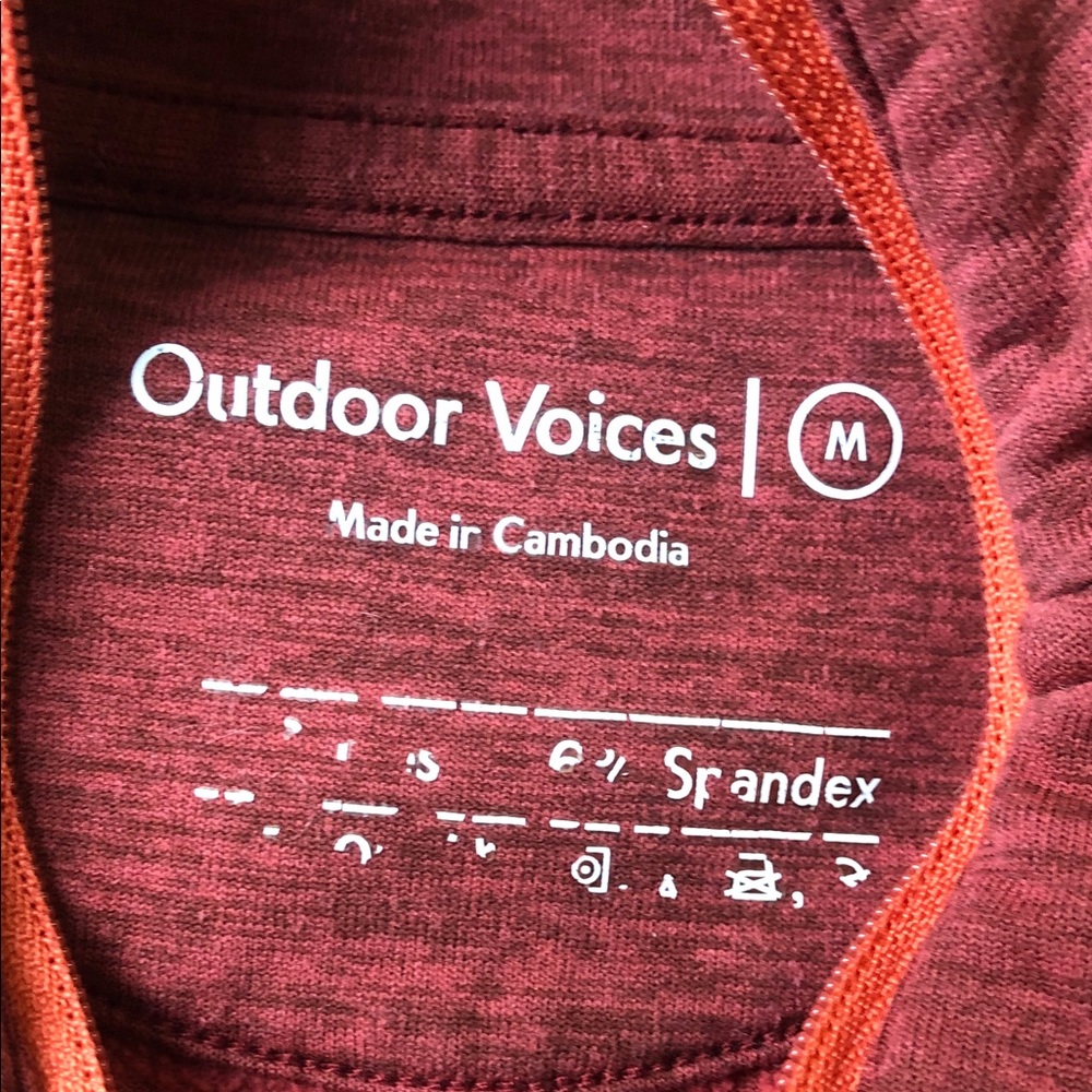 Outdoor Voices Rust Quarter-Zip‎ Top - Picture 2 of 4